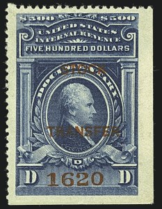 Sale 1110, Lot 1419, Stock Transfer (Scott RD12-RD66)