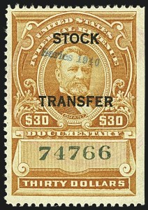 Sale 1110, Lot 1420, Stock Transfer (Scott RD12-RD66)