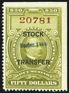 Sale 1110, Lot 1421, Stock Transfer (Scott RD12-RD66)