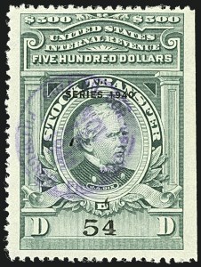 Sale 1110, Lot 1433, Stock Transfer, Cont. (Scott RD67-RD161)