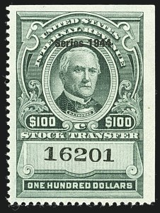 Sale 1110, Lot 1448, Stock Transfer, Cont. (Scott RD183-RD208C)