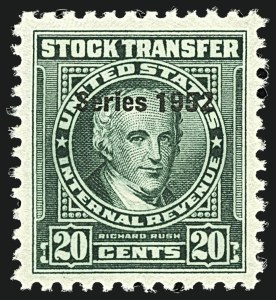 Sale 1110, Lot 1474, Stock Transfer, Cont. (Scott RD367-RD372 and Balances)