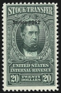 Sale 1110, Lot 1480, Stock Transfer, Cont. (Scott RD367-RD372 and Balances)