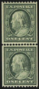 Sale 1111, Lot 292, 1908-10 Washington-Franklin Coils (Scott 348-356)