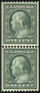 Sale 1111, Lot 293, 1908-10 Washington-Franklin Coils (Scott 348-356)