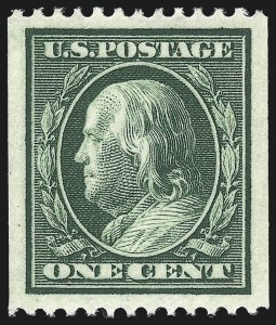 Sale Number 1111, Lot Number 294, 1908-10 Washington-Franklin Coils (Scott 348-356) Sale Number 1111, Lot Number 294, 1908-10 Washington-Franklin Coils (Scott 348-356)