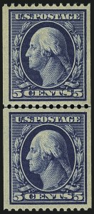 Sale 1111, Lot 301, 1908-10 Washington-Franklin Coils (Scott 348-356)