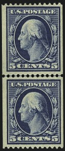 Sale 1111, Lot 302, 1908-10 Washington-Franklin Coils (Scott 348-356)