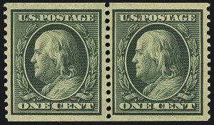 Sale 1111, Lot 305, 1908-10 Washington-Franklin Coils (Scott 348-356)