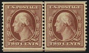Sale 1111, Lot 306, 1908-10 Washington-Franklin Coils (Scott 348-356)