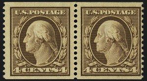 Sale 1111, Lot 308, 1908-10 Washington-Franklin Coils (Scott 348-356)