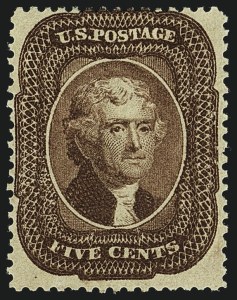 Sale 1111, Lot 31, 1857-60 Issue (Scott 18-39)
