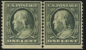 Sale 1111, Lot 362, 1910-13 Washington-Franklin Coils (Scott 385-396)