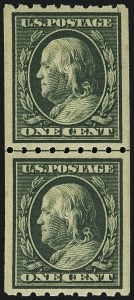 Sale 1111, Lot 364, 1910-13 Washington-Franklin Coils (Scott 385-396)