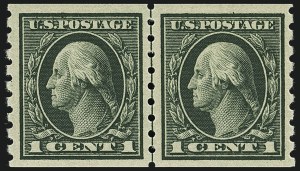 Sale Number 1111, Lot Number 407, 1912-14 Washington-Franklin Issue (Scott 405-423)