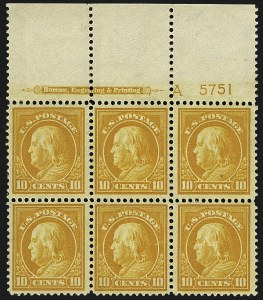 Sale 1111, Lot 413, 1912-14 Washington-Franklin Issue (Scott 405-423)
