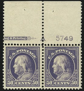 Sale 1111, Lot 423, 1912-14 Washington-Franklin Issue (Scott 405-423)