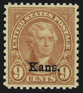 Sale Number 1111, Lot Number 677, 1929 Kansas-Nebraska Issue (Scott 658-679)