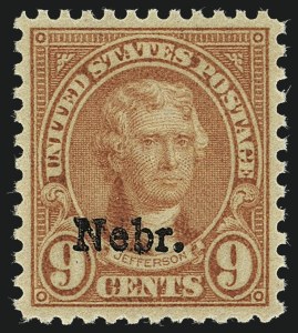 Sale Number 1111, Lot Number 687, 1929 Kansas-Nebraska Issue (Scott 658-679)