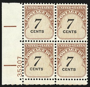 Sale 1111, Lot 786, Postage Due including Errors