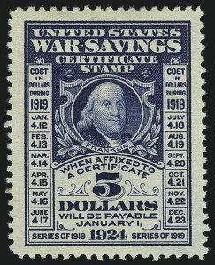 Sale 1111, Lot 857, Savings Stamps