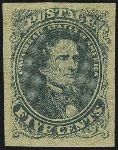 Sale 1111, Lot 862, Confederate States Superb Unused Singles