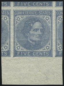 Sale 1111, Lot 867, Confederate States Superb Unused Singles