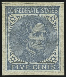 Sale 1111, Lot 868, Confederate States Superb Unused Singles
