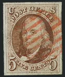 Sale 1115, Lot 2016, 5c 1847 Issue, Off-Cover (Scott 1)