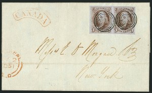 Sale 1115, Lot 2026, 5c 1847 Issue, On-Cover (Scott 1)
