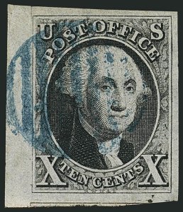 Sale Number 1115, Lot Number 2027, 10c 1847 Issue, Off-Cover (Scott 2)