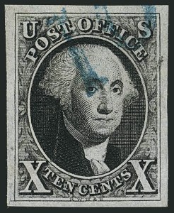 Sale 1115, Lot 2030, 10c 1847 Issue, Off-Cover (Scott 2)