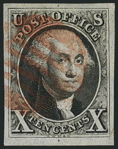 Sale Number 1115, Lot Number 2035, 10c 1847 Issue, Off-Cover (Scott 2)