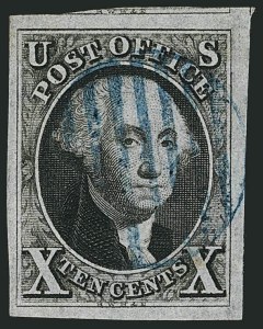 Sale Number 1115, Lot Number 2036, 10c 1847 Issue, Off-Cover (Scott 2)