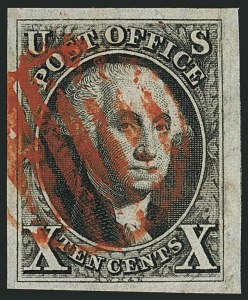 Sale 1115, Lot 2038, 10c 1847 Issue, Off-Cover (Scott 2)