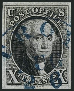 Sale 1115, Lot 2041, 10c 1847 Issue, Off-Cover (Scott 2)