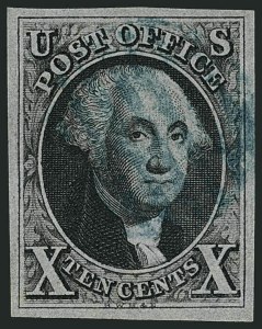 Sale 1115, Lot 2042, 10c 1847 Issue, Off-Cover (Scott 2)