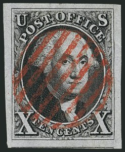 Sale 1115, Lot 2044, 10c 1847 Issue, Off-Cover (Scott 2)