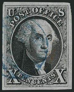 Sale 1115, Lot 2046, 10c 1847 Issue, Off-Cover (Scott 2)