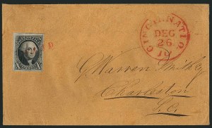 Sale 1115, Lot 2051, 10c 1847 Issue, On-Cover (Scott 2)