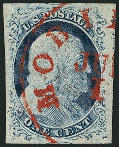 Sale 1115, Lot 2077, 1c 1851-56 Issue, cont. (Scott 8A-9)