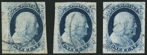 Sale 1115, Lot 2078, 1c 1851-56 Issue, cont. (Scott 8A-9)