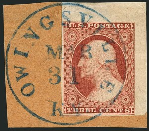 Sale 1115, Lot 2089, 3c 1851-56 Issue (Scott 10-11)
