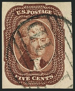 Sale 1115, Lot 2097, 5c 1851-56 Issue (Scott 12)