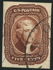 Sale 1115, Lot 2101, 5c 1851-56 Issue (Scott 12)