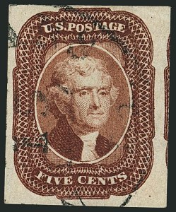 Sale 1115, Lot 2106, 5c 1851-56 Issue (Scott 12)