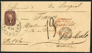 Sale 1115, Lot 2108, 5c 1851-56 Issue (Scott 12)