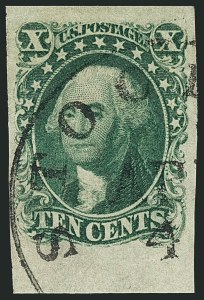 Sale 1115, Lot 2114, 10c 1851-56 Issue (Scott 13-14)
