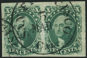 Sale 1115, Lot 2142, 10c 1851-56 Issue, cont. (Scott 15-16)
