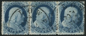 Sale 1115, Lot 2158, 1c 1857-60 Issue (Scott 18-21)